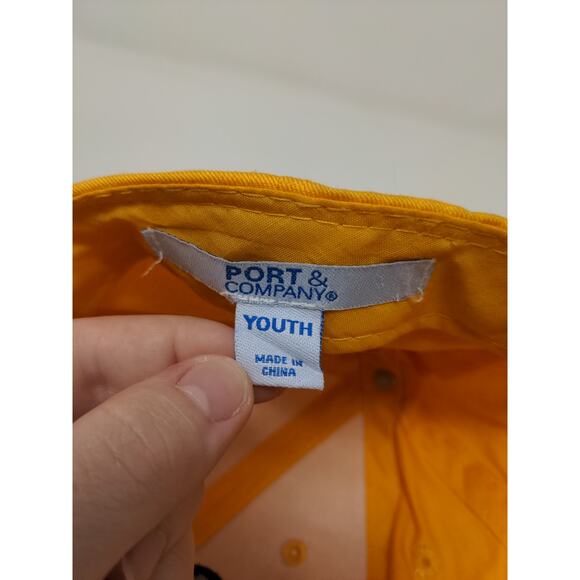 Youth Boys YMCA Strapback Hat Adjustable Embroidered Logo Yellow Cap - Picture 11 of 11